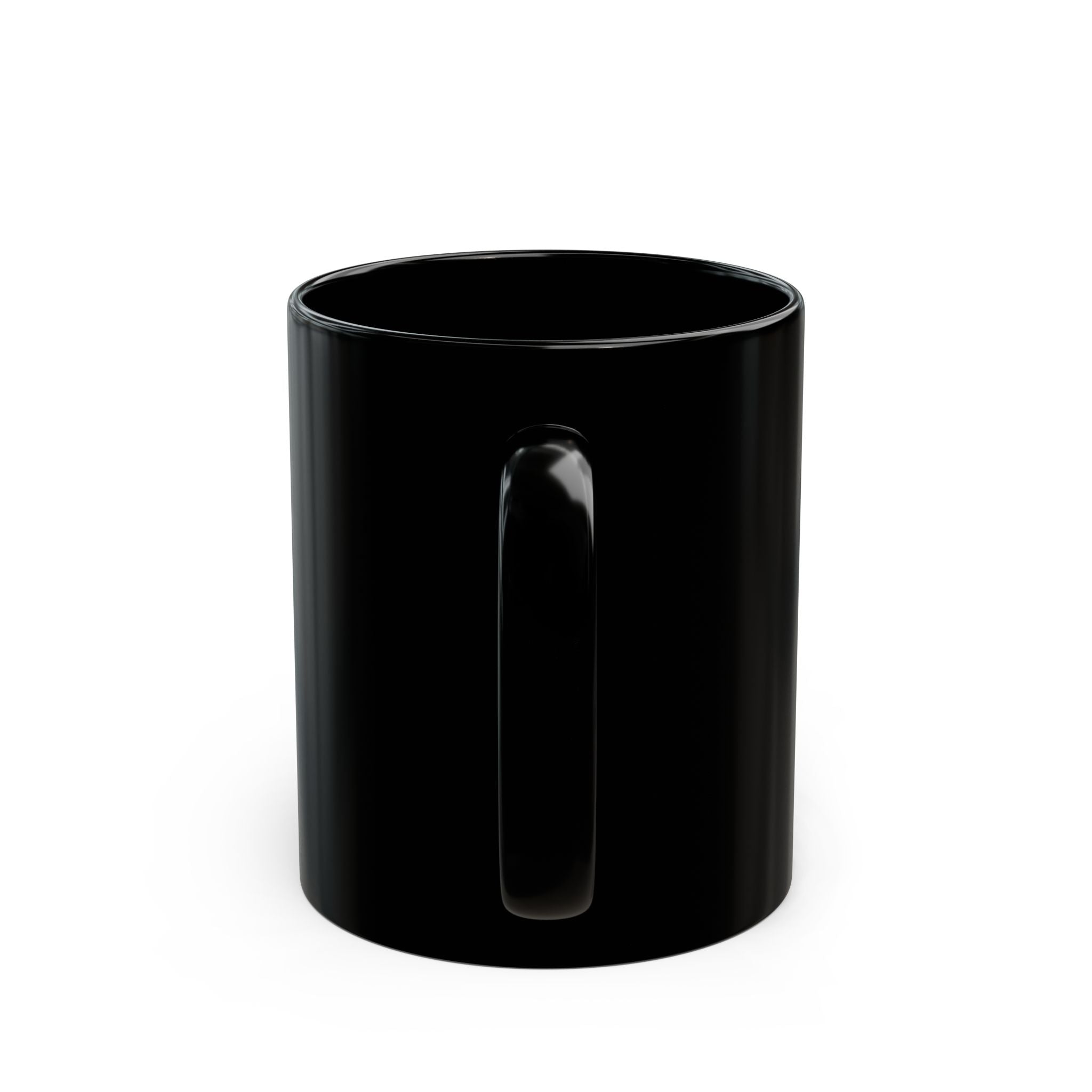 Black Ceramic Mug — 'We Never Die' Inspirational Coffee Cup (11oz, 15oz)