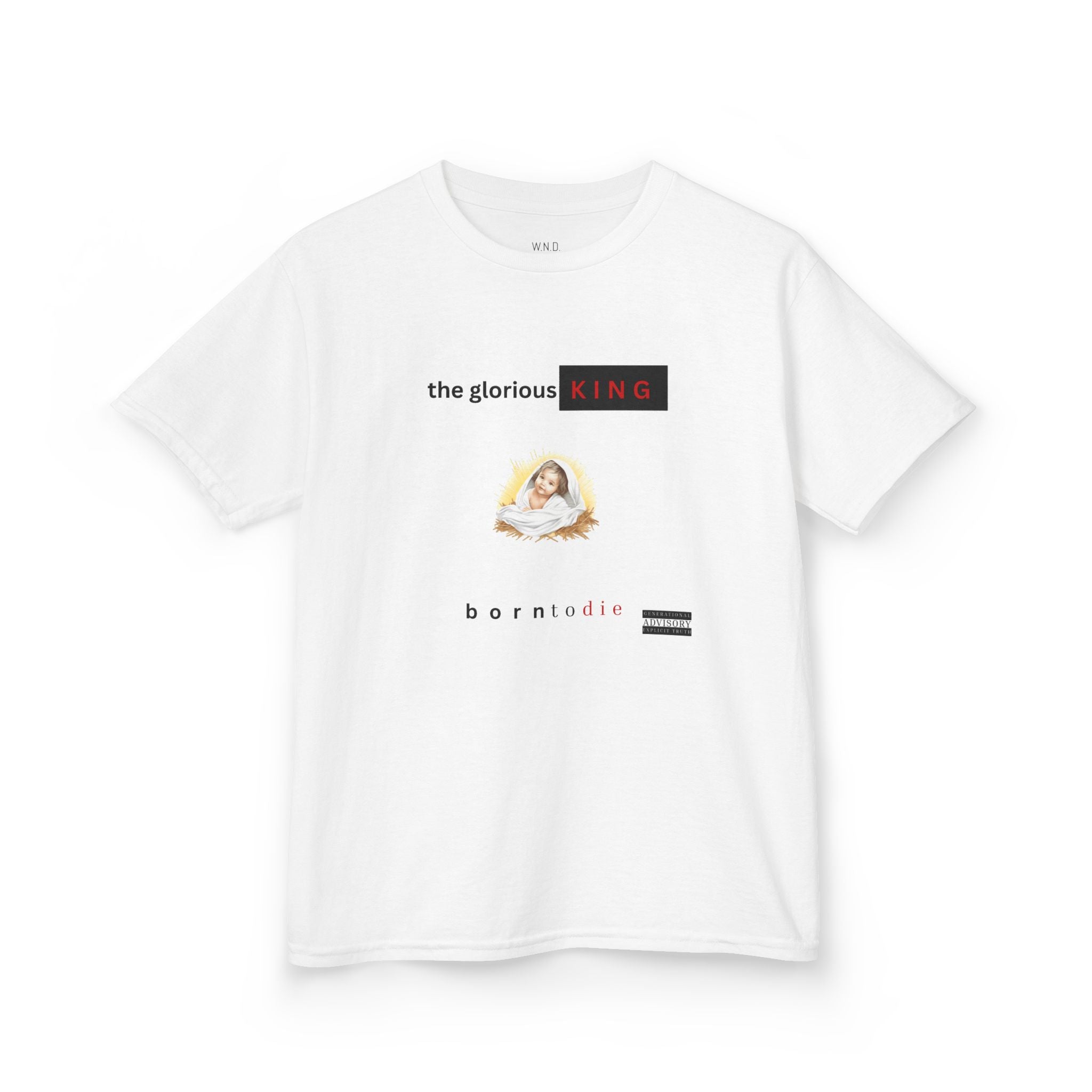 Kids Tee — "the glorious KING" Graphic Shirt (Born to Die Inspired)